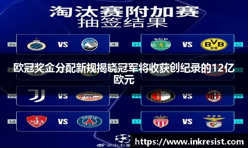欧冠奖金分配新规揭晓冠军将收获创纪录的12亿欧元